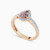 LDR3894 - Pear Peach Stone Diamond Ring in 18K Gold - SAR06492-4.jpg