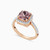 LDR3891 - Square Peach Stone Diamond Ring in 18K Gold - SAR06494-3.jpg