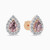 LDE937 - Pear Peach Stone Diamond Stud Earrings in 18K Gold - SAE06492-1.jpg