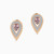 LDE936 - Golden Pear Peach Stone Diamond Stud Earrings in 18K Gold - SAE06493-3.jpg