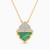 LDN2605 - Ramadan Triangle & Arch Malachite Diamond Necklace 18K Gold - SAP06472-1.jpg