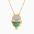 LDN2603 - Ramadan Half Circle & Arch Malachite Diamond Necklace 18K Gold - SAP06471-3.jpg