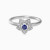 LDR4042 - Detailed Flower Blue Stone & Diamond Ring in 18K Gold - RG903511-W-1.webp