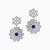 LDE990 - Flower & Star Blue Stone & Diamond Drop Earrings in 18K Gold - ER903515-W-3.webp