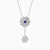 LDN2644 - Flower & Star Blue Stone & Diamond Lariat Necklace in 18K Gold - PD903516-W-1.webp