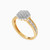 LDR4028 - Hexagonal Flower Cluster Diamond Channel Set Ring in 18K Gold - SAR06150-3.jpg