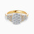 LDR3997 - Oval Cluster & Graduating Sides Diamond Ring in 18K Gold - AR018886-1.jpg