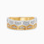 LDR3972 - Half Hexagon Frames Diamond Ring in 18K Gold - AJR37752-1.jpg