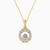 LDN2642 - Circular Frame Diamond Pendant Necklace in 18K Gold - SAP05998-YG-1.jpg