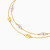 MLB843 - Oval Beads & Pearl Layered Chain Bracelet in 18K Gold - 21047030129-4.webp