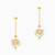 MLE570 - Round Discs & Pearl Drop Earrings in 18K Gold - 21051140154-3.webp