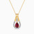 LDN2634 - Pear Red Stone & Diamond Pendant Necklace in 18K Gold - SAP06115-YG-1.jpg