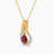 LDN2634 - Pear Red Stone & Diamond Pendant Necklace in 18K Gold - SAP06115-2.jpg