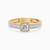 LDR3990 - Square Halo Diamond Split Shank Ring in 18K Gold - SAR06008-YG-1.jpg