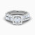 LDR4106 - Baguette Rows & Square Cluster Diamond Twin Rings in 18K Gold - RN428302W18DI1-4.webp