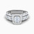 LDR4105 - Baguette Rows & Rectangular Cluster Diamond Twin Rings in 18K Gold - RN428643W18DI1-4.webp
