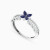 LDR4100 - Petals Cluster Blue Stones Diamond Split Shank Ring in 18K Gold - RN425897W18HSA1-3.webp