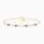 MLB946 - Spaced Beads Purple Stones Chain Bracelet in 18K Gold - 21047020027-1.webp