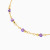 MLB946 - Spaced Beads Purple Stones Chain Bracelet in 18K Gold - 21047020027-4.webp