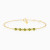 MLB936 - Beaded Green Stones Chain Bracelet in 18K Gold - 21047020030-1.webp