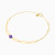 MLB933 - Elongated Links Purple Stone Chain Bracelet in 18K Gold - 21047110348-3.webp