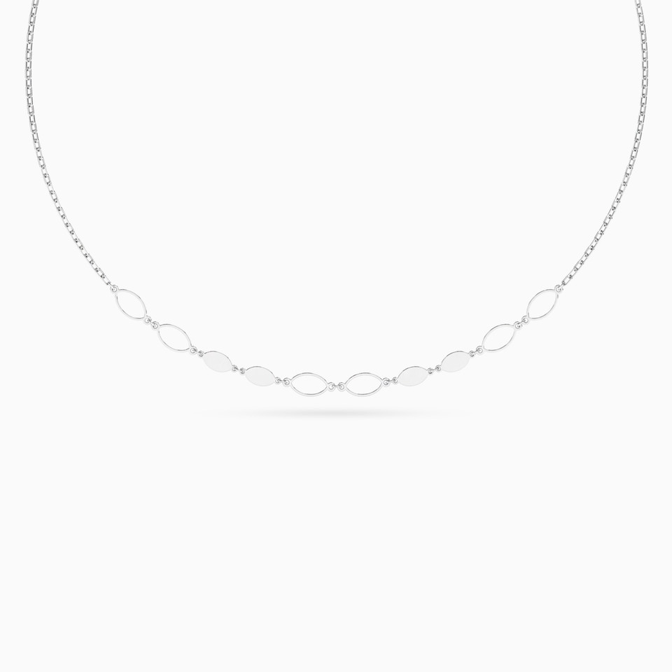 Marquise Links Necklace in Silver Marquise Links Necklace in Silver