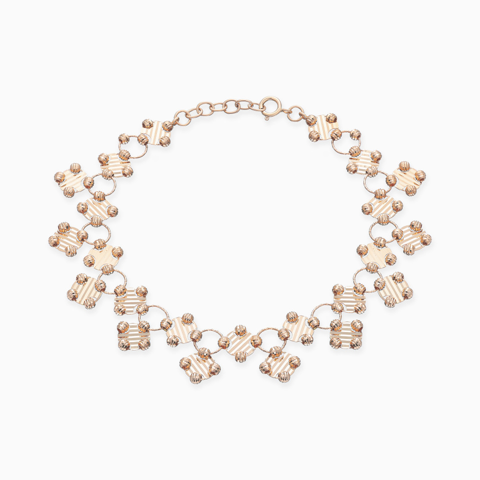Multi-shaped Cubic Zirconia Chain Bracelet in 21K Gold Multi-shaped Cubic Zirconia Chain Bracelet in 21K Gold