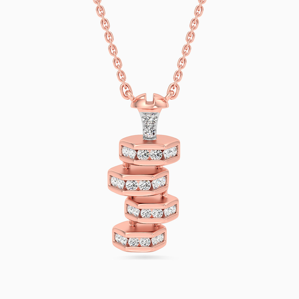 Circle Diamond Necklace in 18K Gold Circle Diamond Necklace in 18K Gold