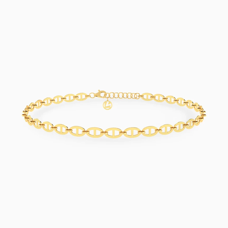 Oval Open Links Anklet in 18K Gold Oval Open Links Anklet in 18K Gold