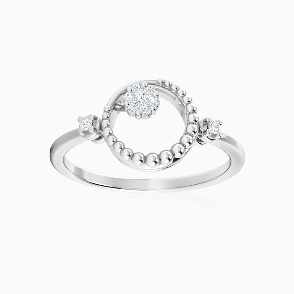 Circle Diamond Ring in 18K Gold Circle Diamond Ring in 18K Gold
