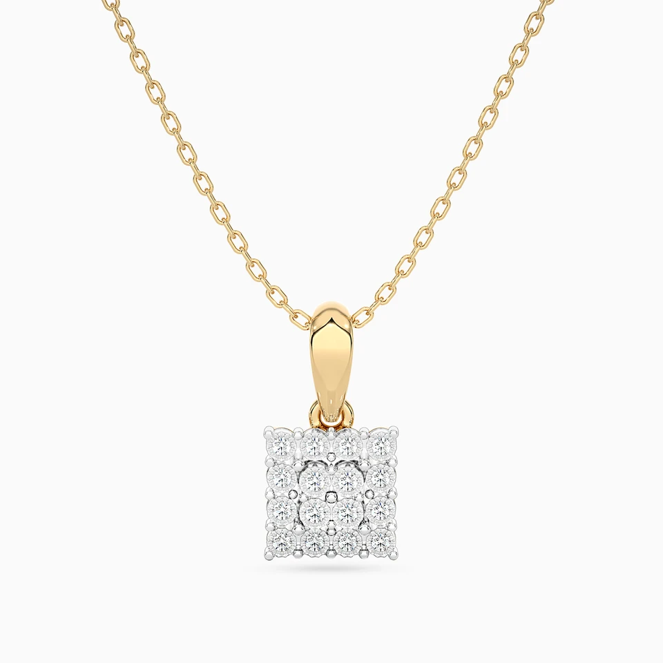 Square Diamond Pendant in 18K Gold Square Diamond Pendant in 18K Gold