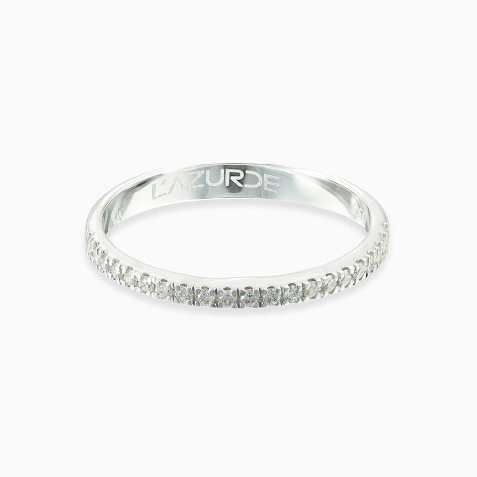 Slim Diamond Eternity Ring in 18K Gold - 2 Slim Diamond Eternity Ring in 18K Gold - 2