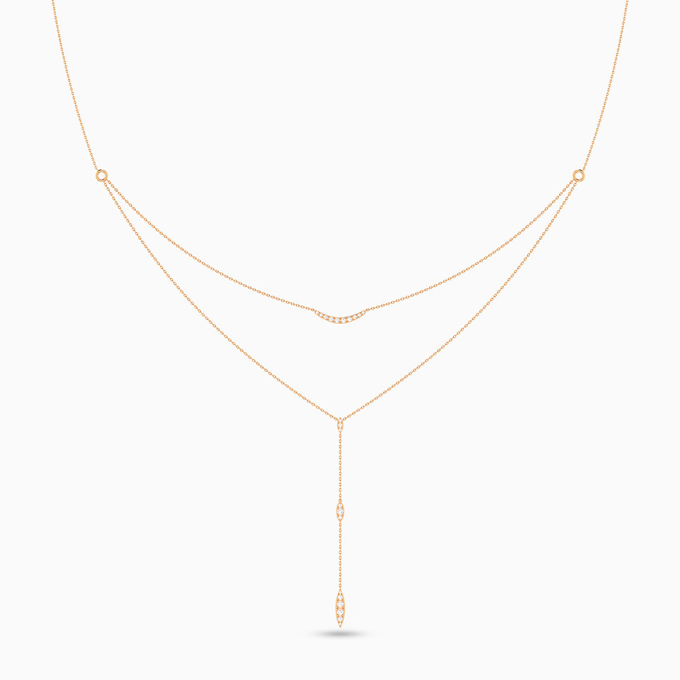 Marquise Diamond Layered Necklace in 18K Gold Marquise Diamond Layered Necklace in 18K Gold