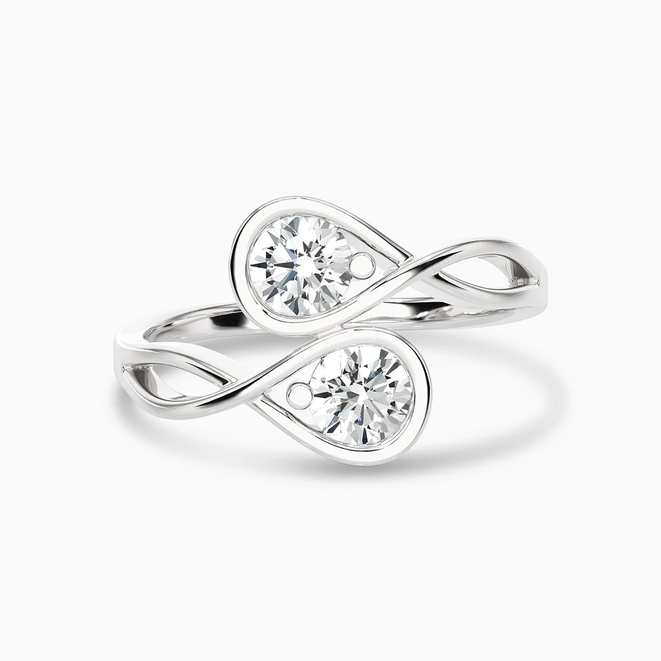 0.7 CT Pear Lab Grown Diamond Two headed Ring in 18K Gold 0.7 CT Pear Lab Grown Diamond Two headed Ring in 18K Gold