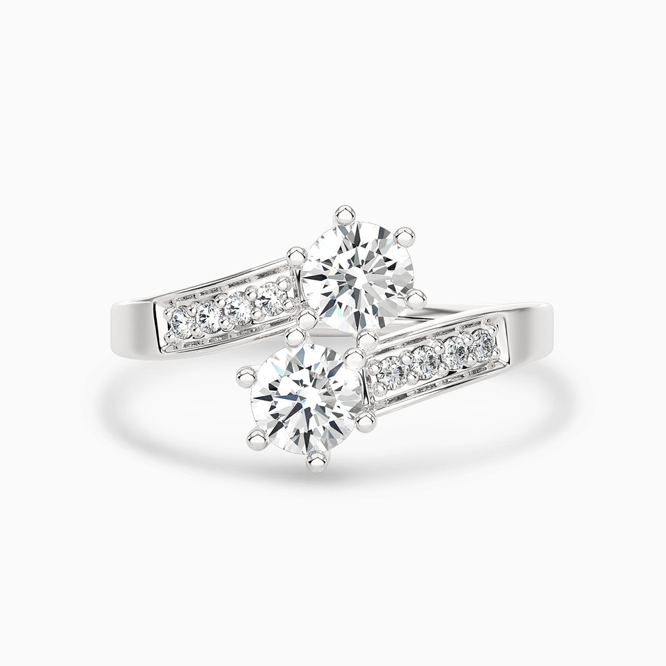 0.8 CT Brilliant Lab Grown Diamond Two headed Ring in 18K Gold 0.8 CT Brilliant Lab Grown Diamond Two headed Ring in 18K Gold