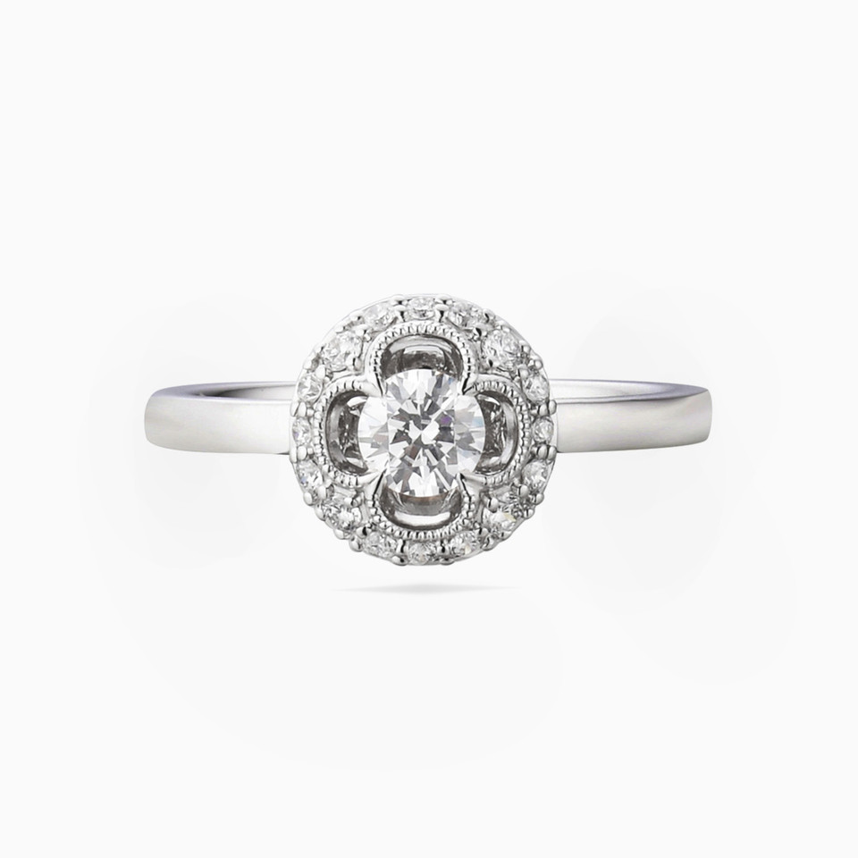 Circle Diamond Ring in 18K Gold - 2 Circle Diamond Ring in 18K Gold - 2