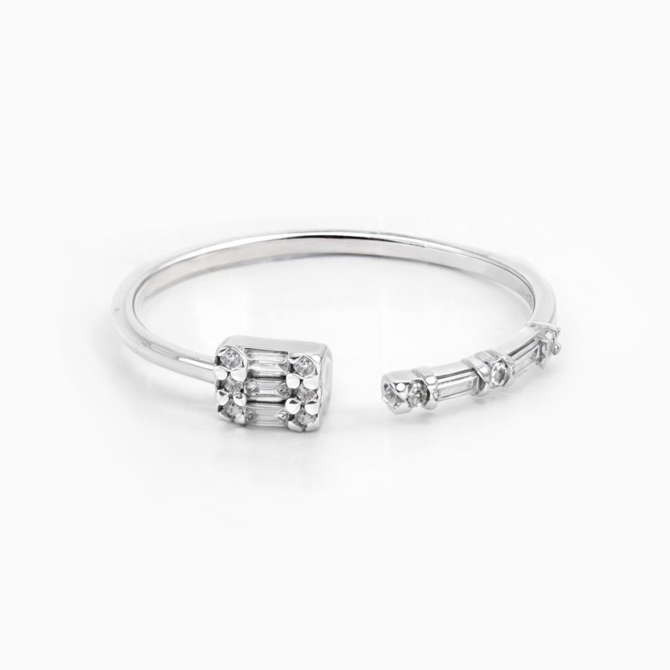 Square Diamond Open Ring in 18K Gold Square Diamond Open Ring in 18K Gold