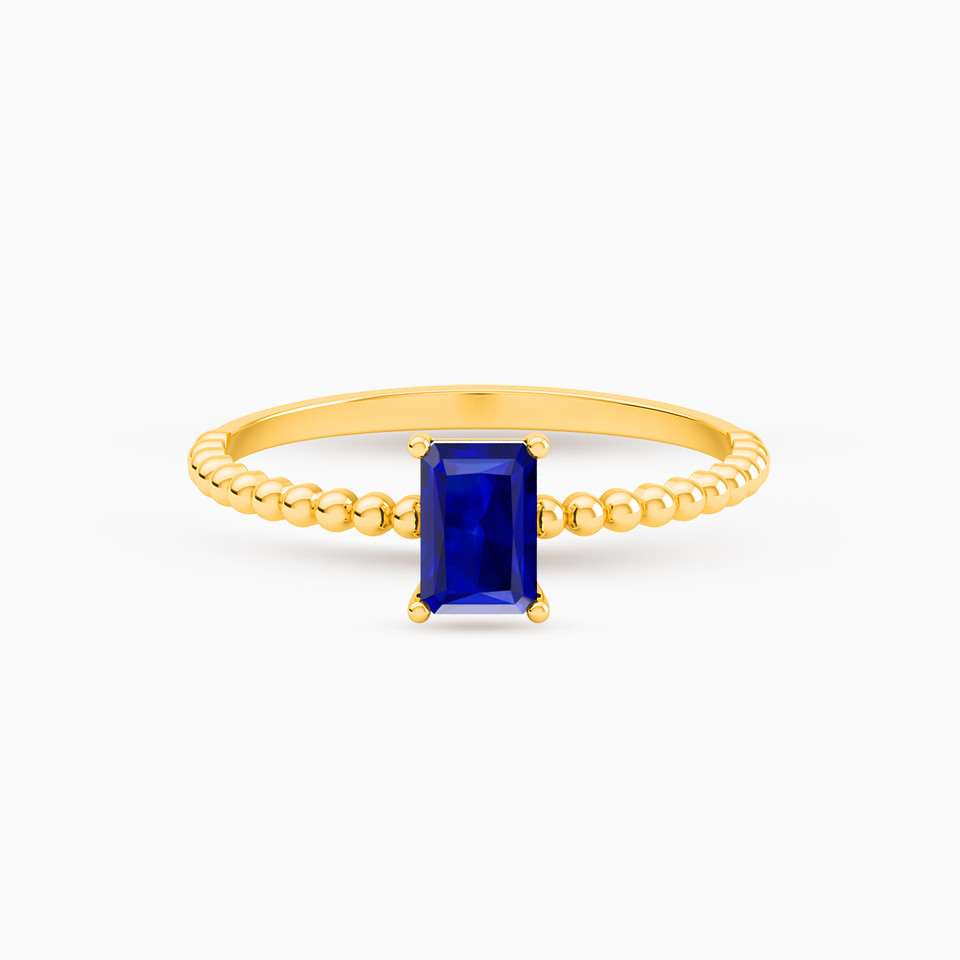 Baguette Blue Stone Ring in 18K Gold Baguette Blue Stone Ring in 18K Gold