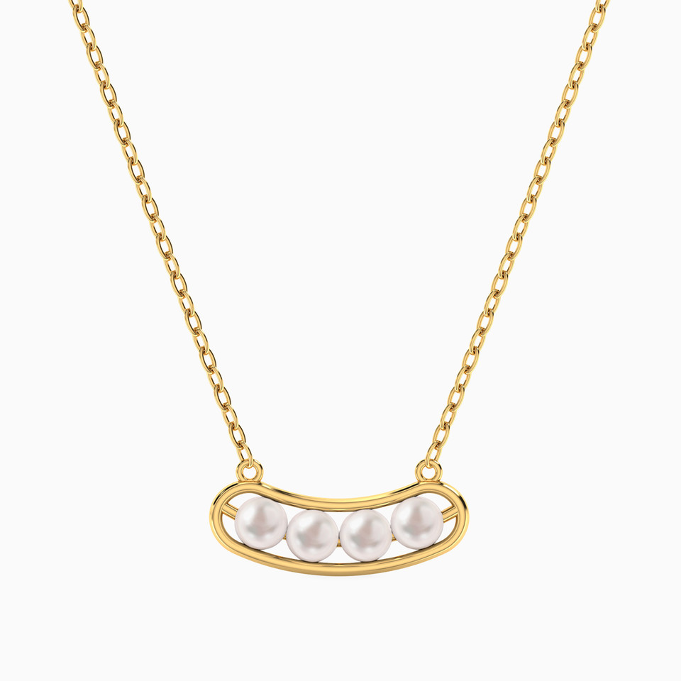 Arc Pearl Necklace in 18K Gold Arc Pearl Necklace in 18K Gold