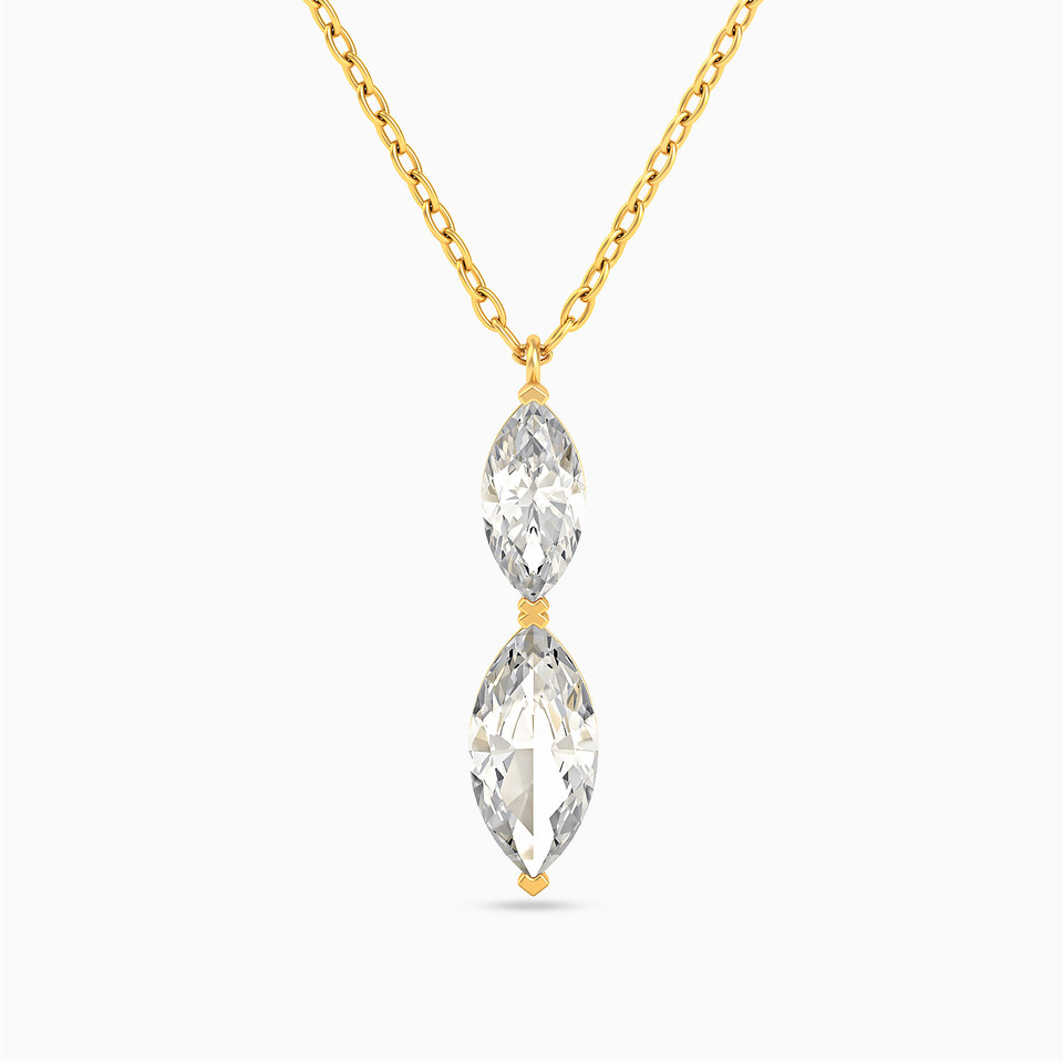 Marquise Clear Stone Necklace in 18K Gold Marquise Clear Stone Necklace in 18K Gold