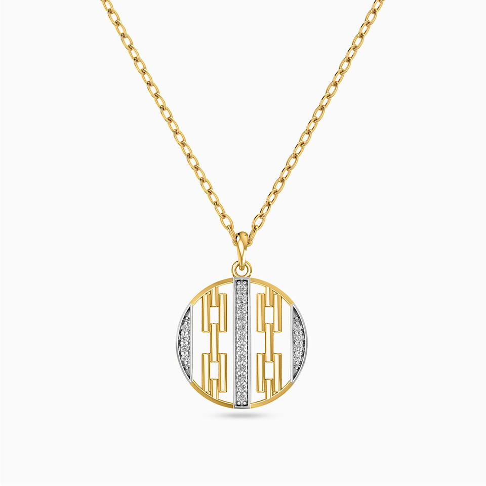 Circle Diamond Necklace in 18K Gold Circle Diamond Necklace in 18K Gold