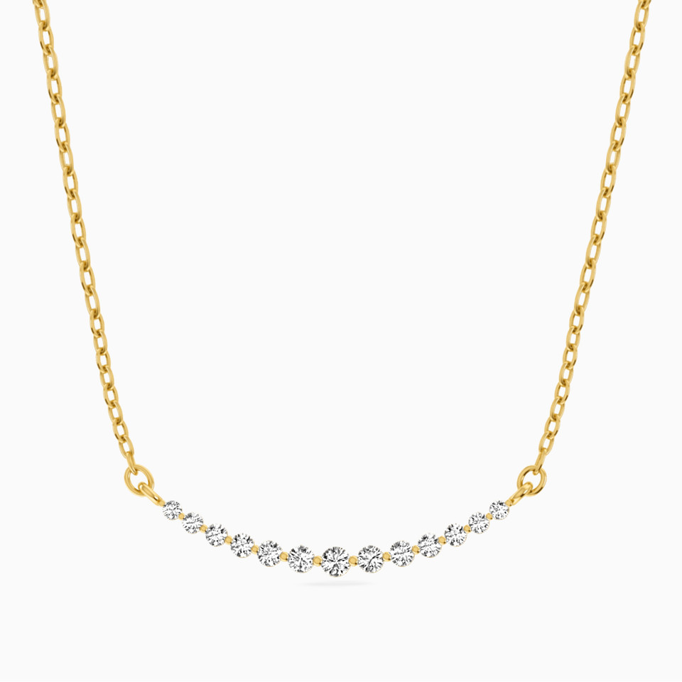 Circle Diamond Chain Necklace in 18K Gold Circle Diamond Chain Necklace in 18K Gold