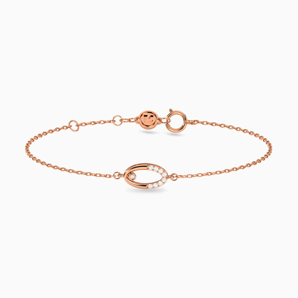 Oval Diamond Chain Bracelet in 18K Gold Oval Diamond Chain Bracelet in 18K Gold