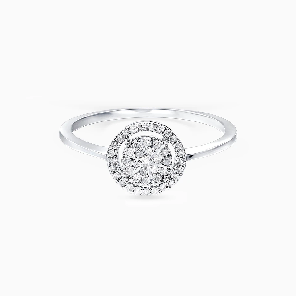 Circle Diamond Ring in 18K Gold - 2 Circle Diamond Ring in 18K Gold - 2