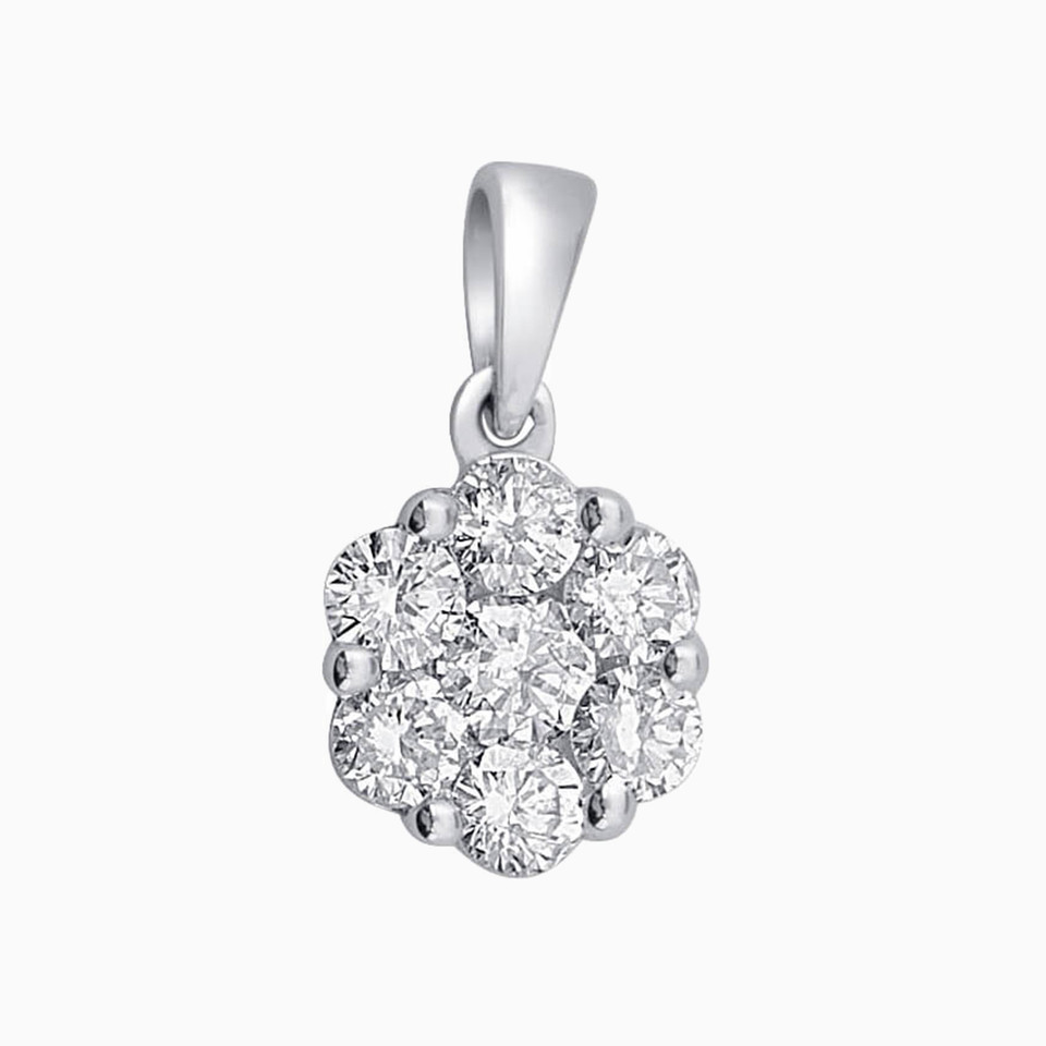 Flower Diamond Necklace in 18K Gold Flower Diamond Necklace in 18K Gold