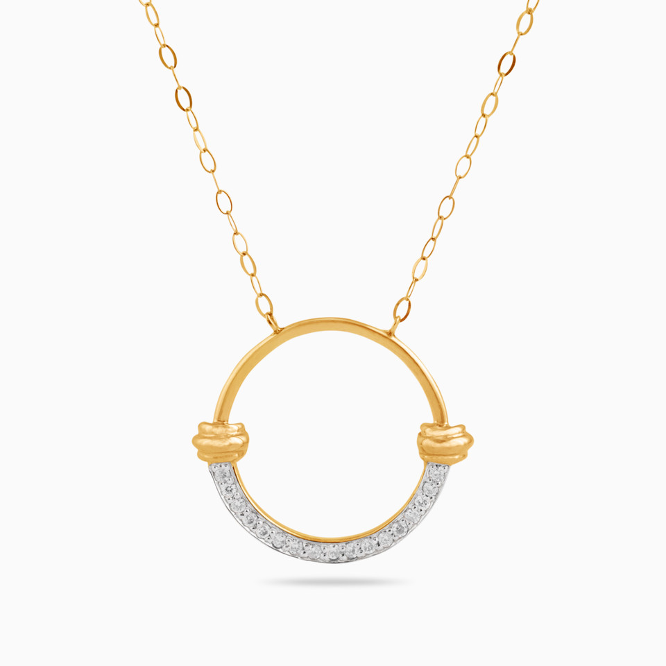 Circle Diamond Necklace in 18K Gold Circle Diamond Necklace in 18K Gold