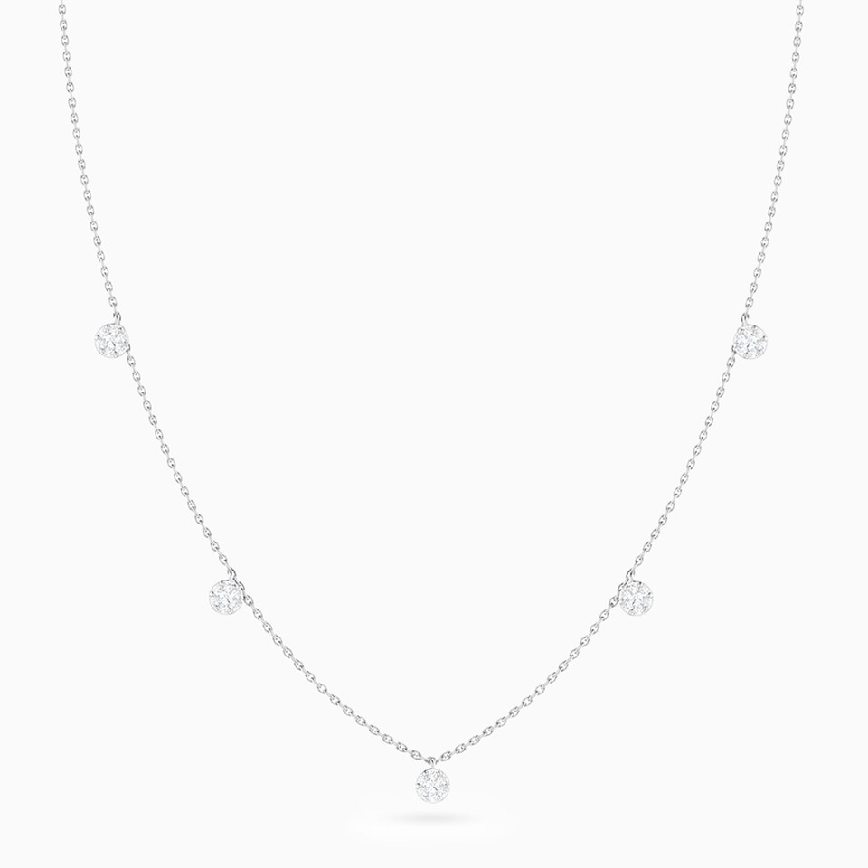 Circle Diamond Chain Necklace in 18K Gold Circle Diamond Chain Necklace in 18K Gold
