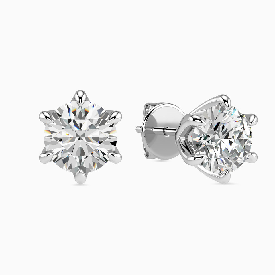 Star Diamond Stud Earrings in 18K Gold - 2 Star Diamond Stud Earrings in 18K Gold - 2