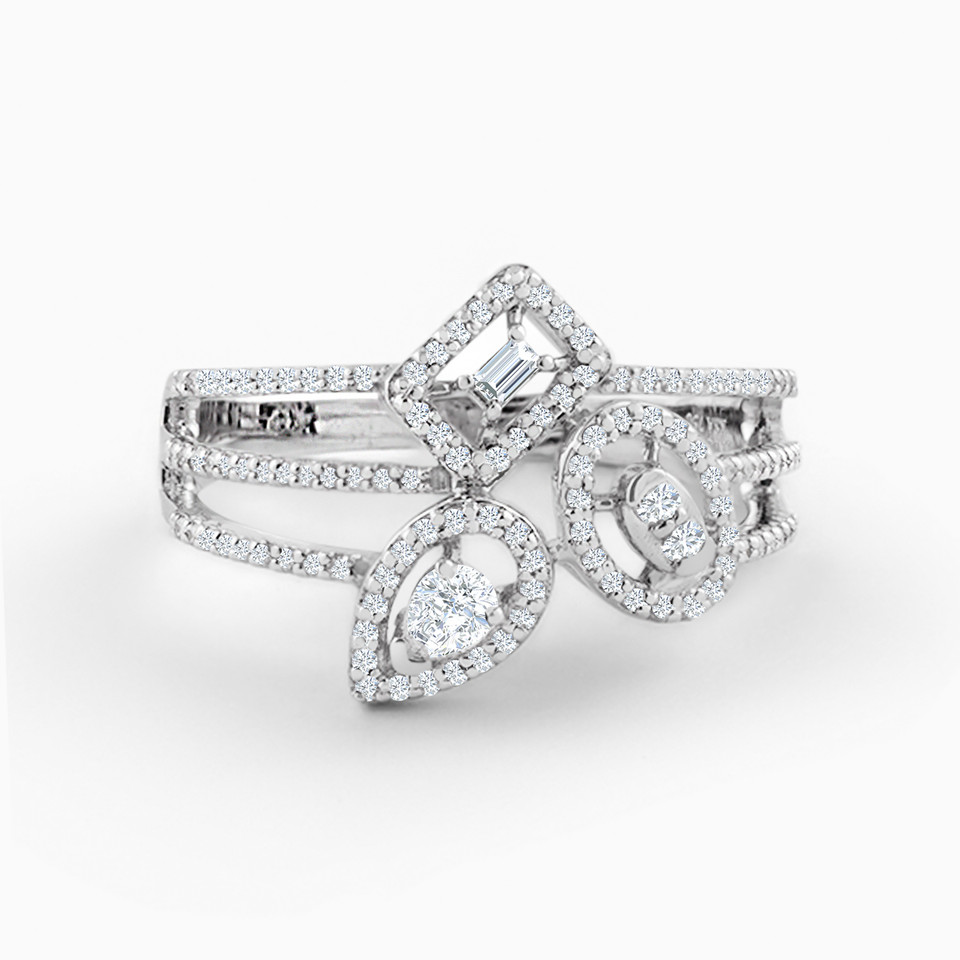 Multishaped Diamond Ring in 18K Gold Multishaped Diamond Ring in 18K Gold