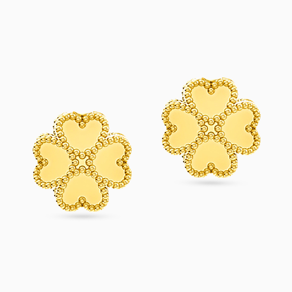 Flower Stud Earrings in 18K Gold Flower Stud Earrings in 18K Gold
